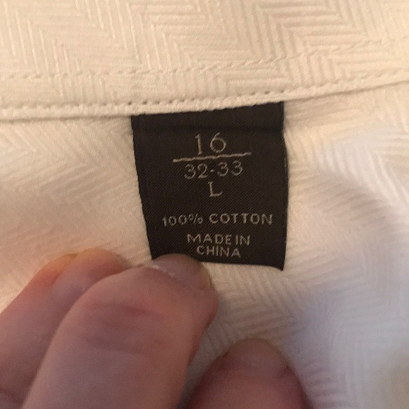 Tasso Elba Slim-Fit Non-Iron Herringbone Shirt - Picture 7 of 7